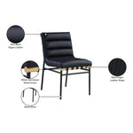 Burke Vegan Leather Upholstered Dining Chair in Black