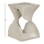 Jula Concrete Indoor/Outdoor End Table in Beige