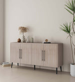 Jodie 65" Fluted Sideboard in Whitewashed Oak