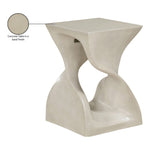 Jula Concrete Indoor/Outdoor End Table in Beige