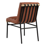 Burke Vegan Leather Upholstered Dining Chair in Cognac
