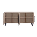 Jodie 65" Fluted Sideboard in Whitewashed Oak