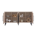Jodie 65" Fluted Sideboard in Whitewashed Oak