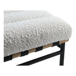 Burke Boucle Fabric Upholstered Dining Chair in Cream