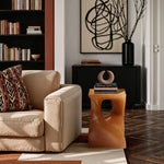 Jula Concrete Indoor/Outdoor End Table in Terracotta