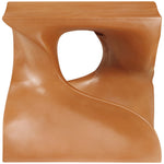 Jula Concrete Indoor/Outdoor End Table in Terracotta