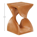 Jula Concrete Indoor/Outdoor End Table in Terracotta