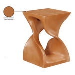 Jula Concrete Indoor/Outdoor End Table in Terracotta