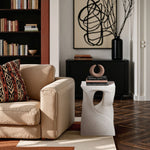 Jula Concrete Indoor/Outdoor End Table in Terrazzo