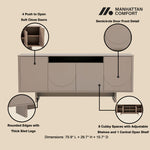 Ella 71" Sideboard in Mocha