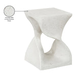 Jula Concrete Indoor/Outdoor End Table in Terrazzo