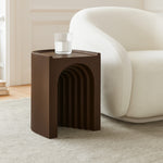 Avenda Concrete Indoor/Outdoor End Table in Brown