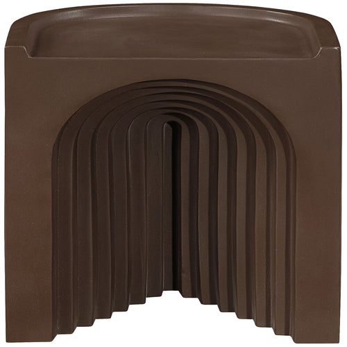 Avenda Concrete Indoor/Outdoor End Table in Brown