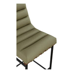 Burke Vegan Leather Upholstered Bar Stool in Olive Green