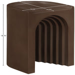 Avenda Concrete Indoor/Outdoor End Table in Brown