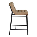 Burke Vegan Leather Upholstered Bar Stool in Tan