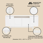 Ella 71" Sideboard in White