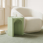 Avenda Concrete Indoor/Outdoor End Table in Green