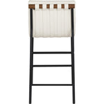 Burke Vegan Leather Upholstered Counter Stool in Cream