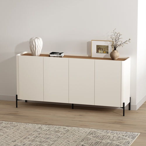Abbey 67" Sideboard in Maple and Off White