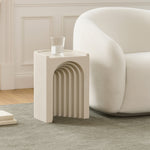 Avenda Concrete Indoor/Outdoor End Table in Beige