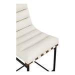 Burke Vegan Leather Upholstered Counter Stool in Cream