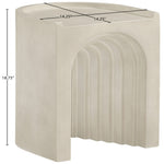 Avenda Concrete Indoor/Outdoor End Table in Beige