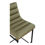 Burke Vegan Leather Upholstered Counter Stool in Green