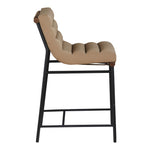 Burke Vegan Leather Upholstered Counter Stool in Tan