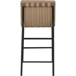 Burke Vegan Leather Upholstered Counter Stool in Tan