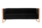 Trillium 83" Velvet Sofa in Black