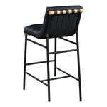 Burke Boucle Fabric Upholstered Bar Stool in Black