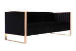 Trillium 83" Velvet Sofa in Black