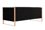 Trillium 83" Velvet Sofa in Black