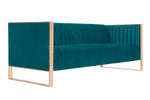 Trillium 83" Velvet Sofa in Teal