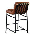 Burke Boucle Fabric Upholstered Bar Stool in Cognac