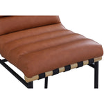 Burke Boucle Fabric Upholstered Bar Stool in Cognac