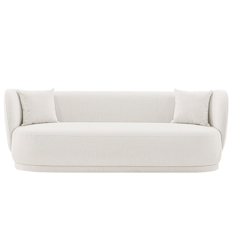 Siri 93" Upholstered Sofa in Cream