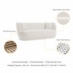 Siri 93" Upholstered Sofa in Cream