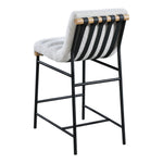 Burke Boucle Fabric Upholstered Counter Stool in Cream