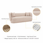 Siri 93" Upholstered Sofa in Wheat