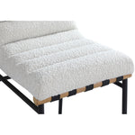 Burke Boucle Fabric Upholstered Counter Stool in Cream