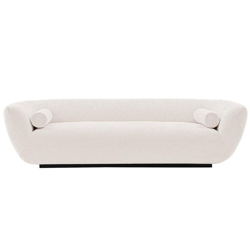Ulka 96" Chenille Sofa in Cream