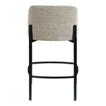 Burton Chenille Fabric Upholstered Counter Stool in Beige