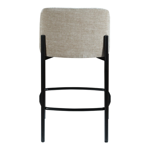 Burton Chenille Fabric Upholstered Counter Stool in Beige