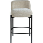 Burton Chenille Fabric Upholstered Counter Stool in Beige