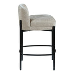 Burton Chenille Fabric Upholstered Counter Stool in Beige