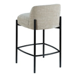Burton Chenille Fabric Upholstered Counter Stool in Beige