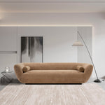 Ulka 96" Chenille Sofa in Light Brown