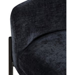 Burton Chenille Fabric Upholstered Counter Stool in Black